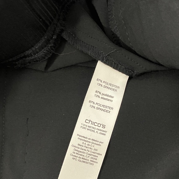 Chico’s Zenergy Black Pull On Pants size 2 - Picture 8 of 9